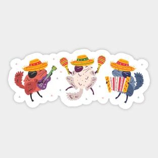 Cinco de Mayo Chinchillas Sticker